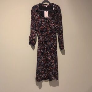 Floral button up midi dress